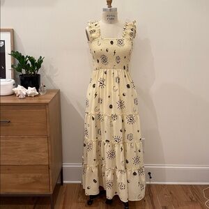 Lala. Yellow Sun and Moon Maxi Dress